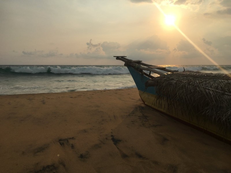 Familie auf Weltreise Sri Lanka Strand