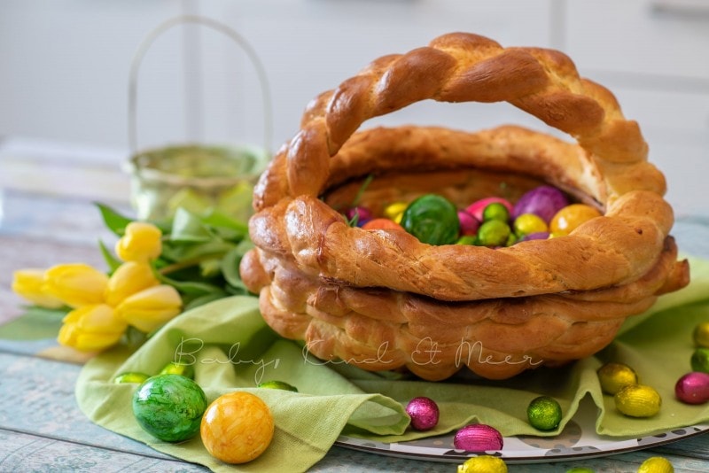 Hefeteig Osterkorb 18