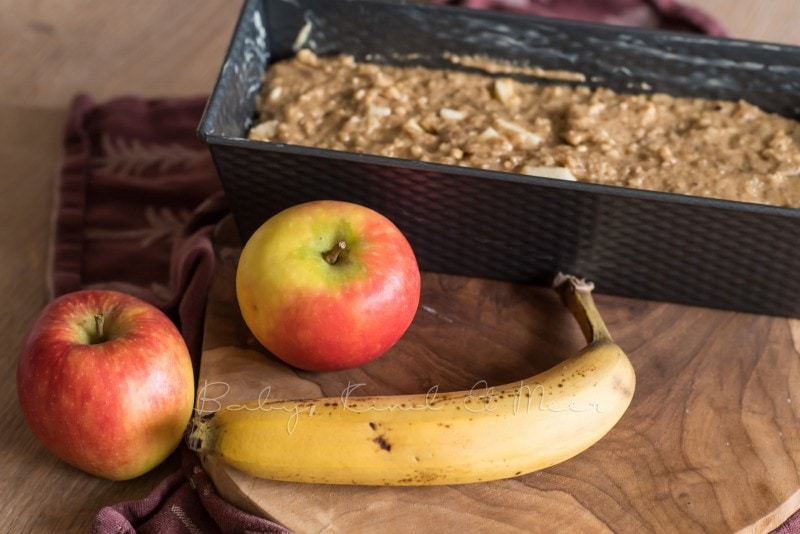 Honig Bananen Apfelkuchen Rezept babykindundmeer 5